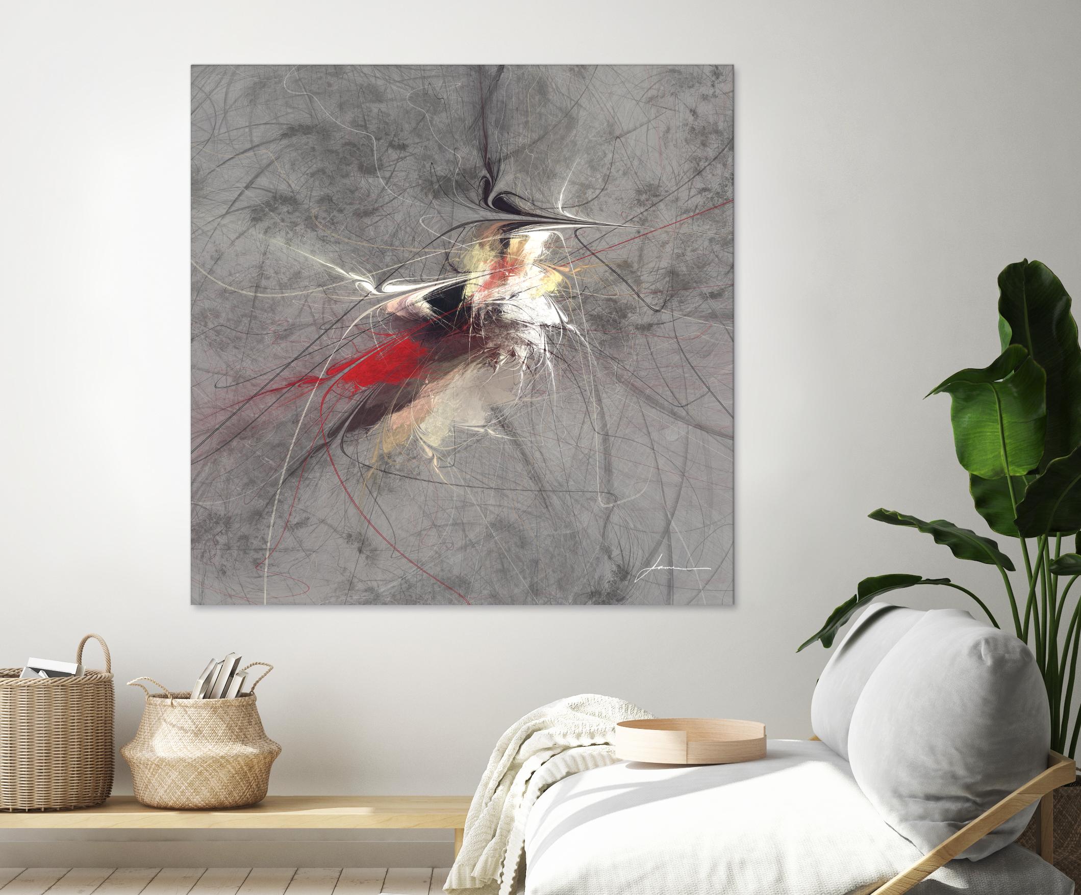 Paint Swirl I by James Burghardt on GIANT ART - red abstract