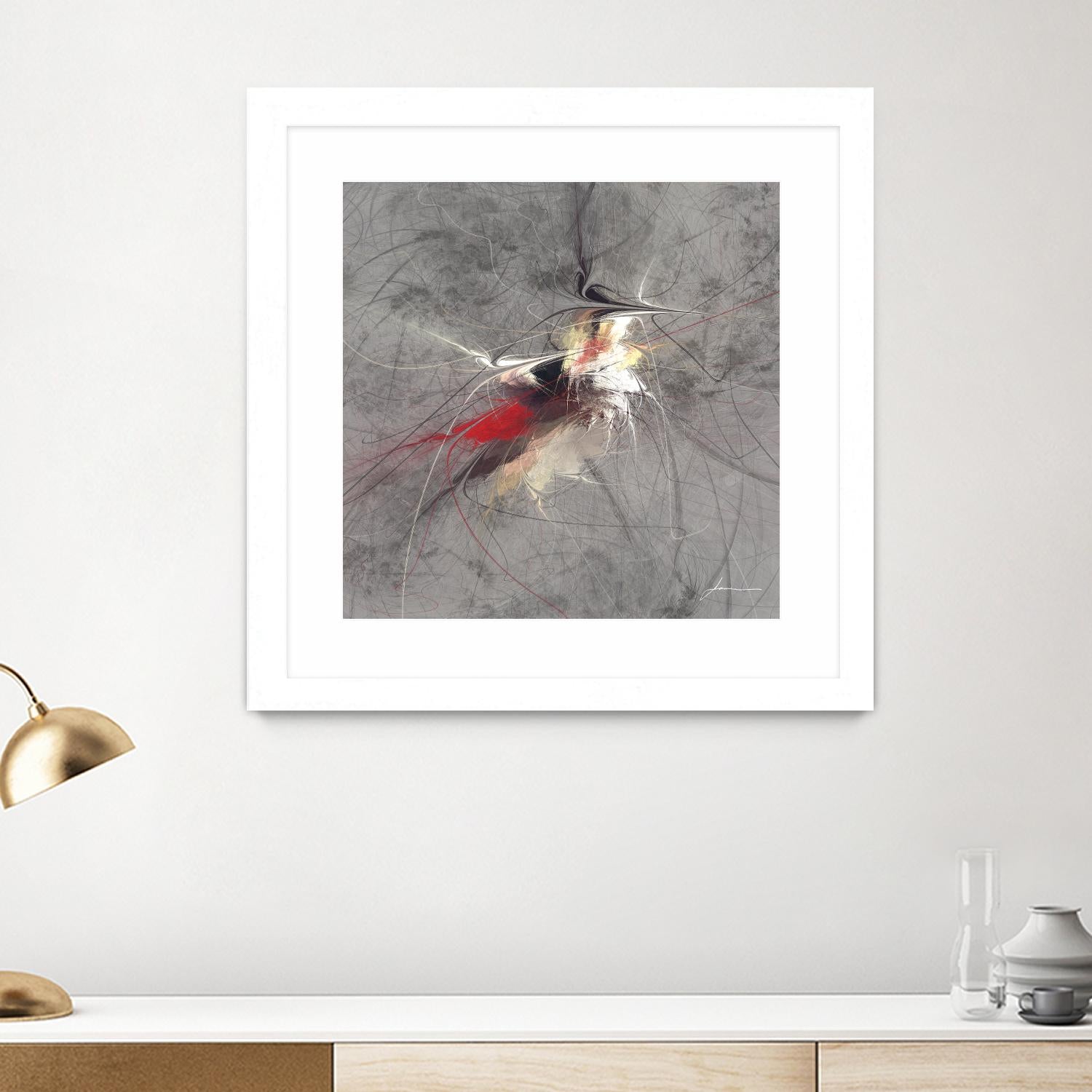 Paint Swirl I by James Burghardt on GIANT ART - red abstract