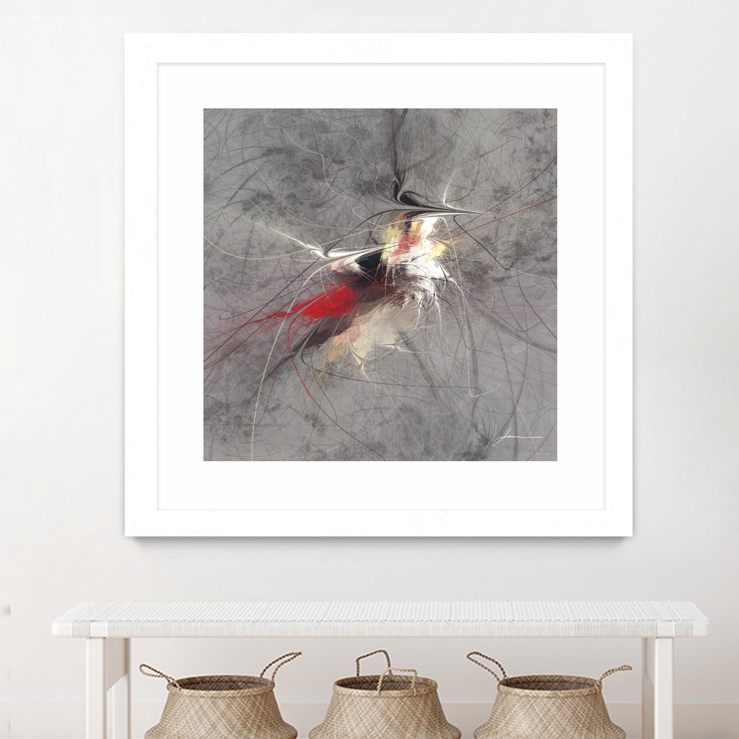 Paint Swirl I by James Burghardt on GIANT ART - red abstract