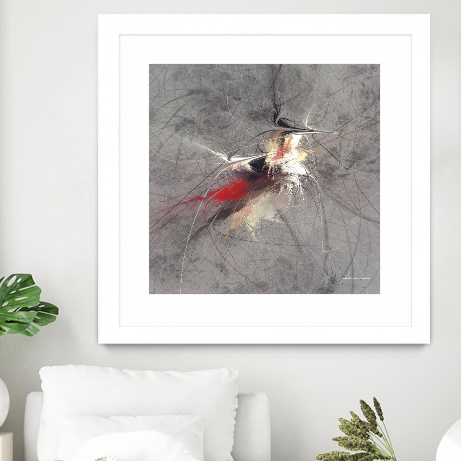 Paint Swirl I by James Burghardt on GIANT ART - red abstract