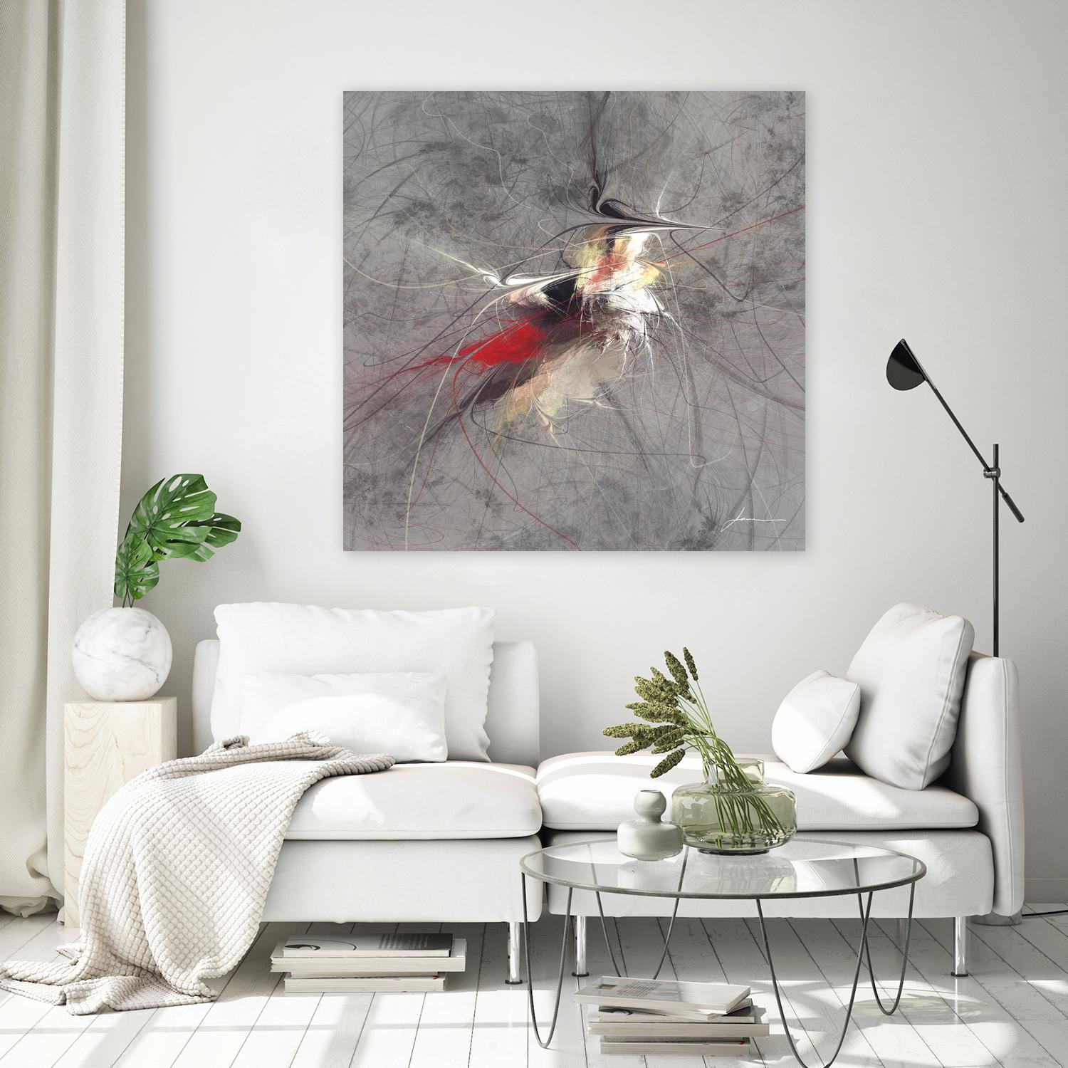 Paint Swirl I by James Burghardt on GIANT ART - red abstract