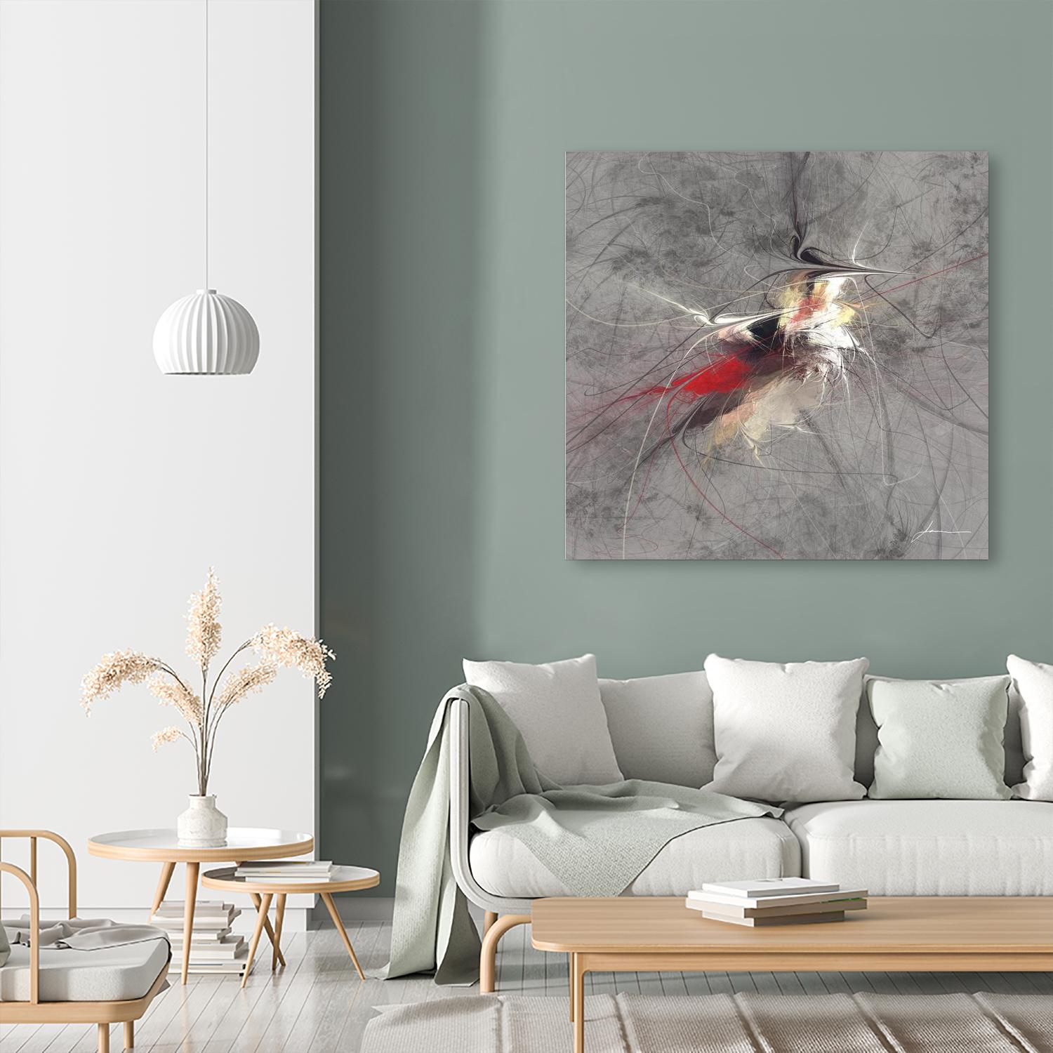 Paint Swirl I by James Burghardt on GIANT ART - red abstract