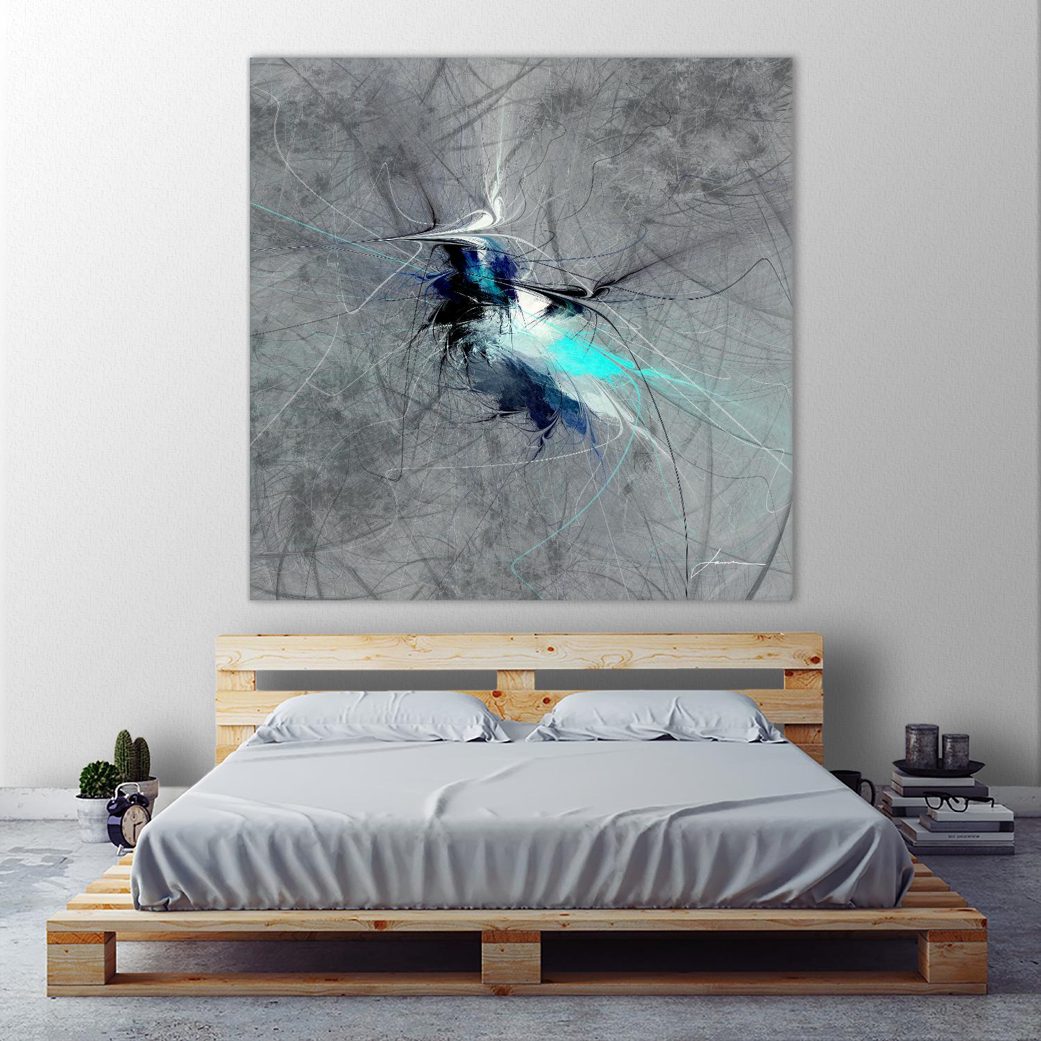 Paint Swirl II by James Burghardt on GIANT ART - blue abstract