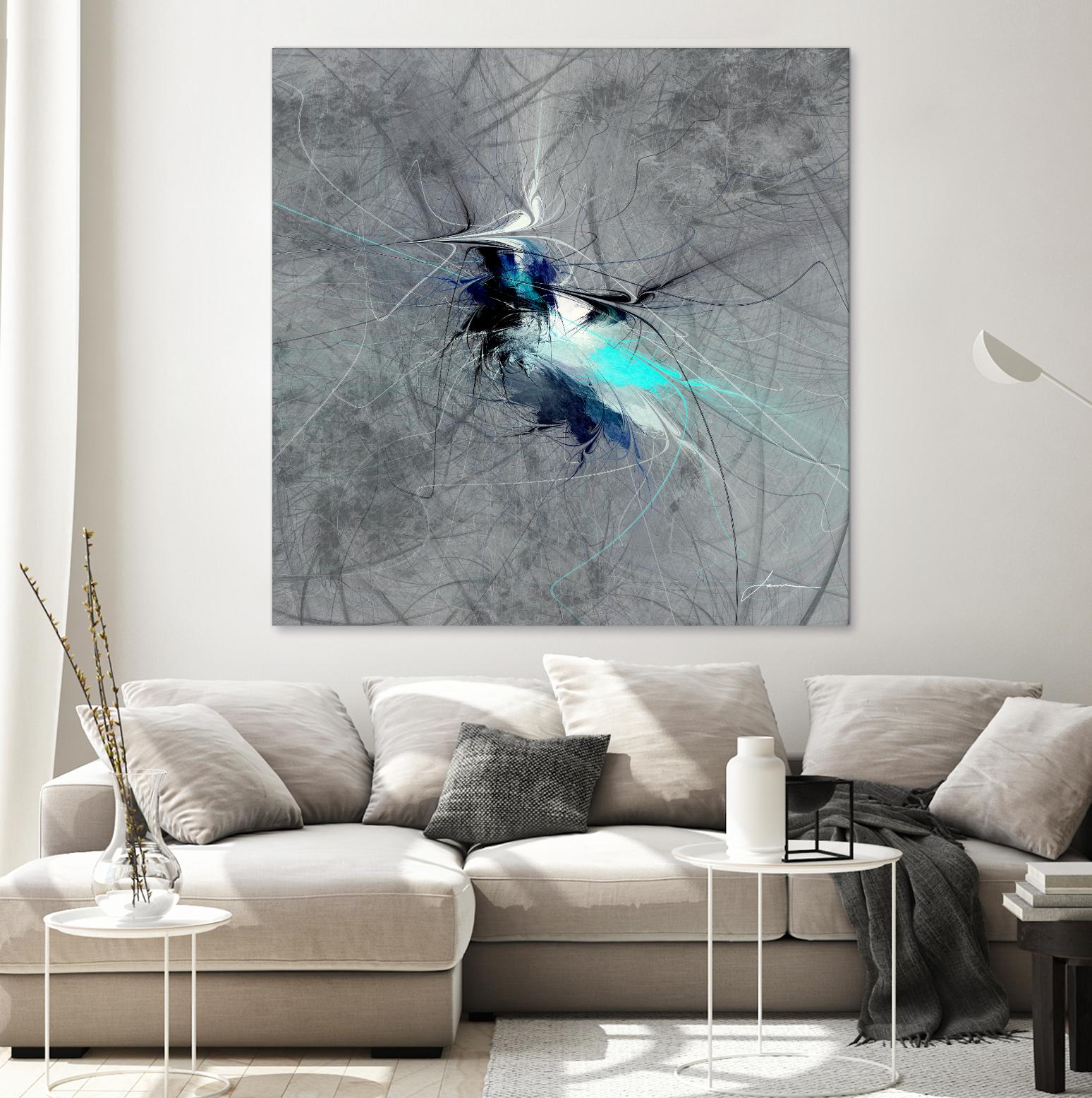 Paint Swirl II by James Burghardt on GIANT ART - blue abstract