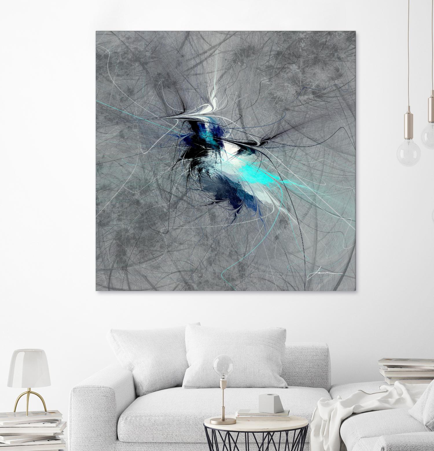 Paint Swirl II by James Burghardt on GIANT ART - blue abstract