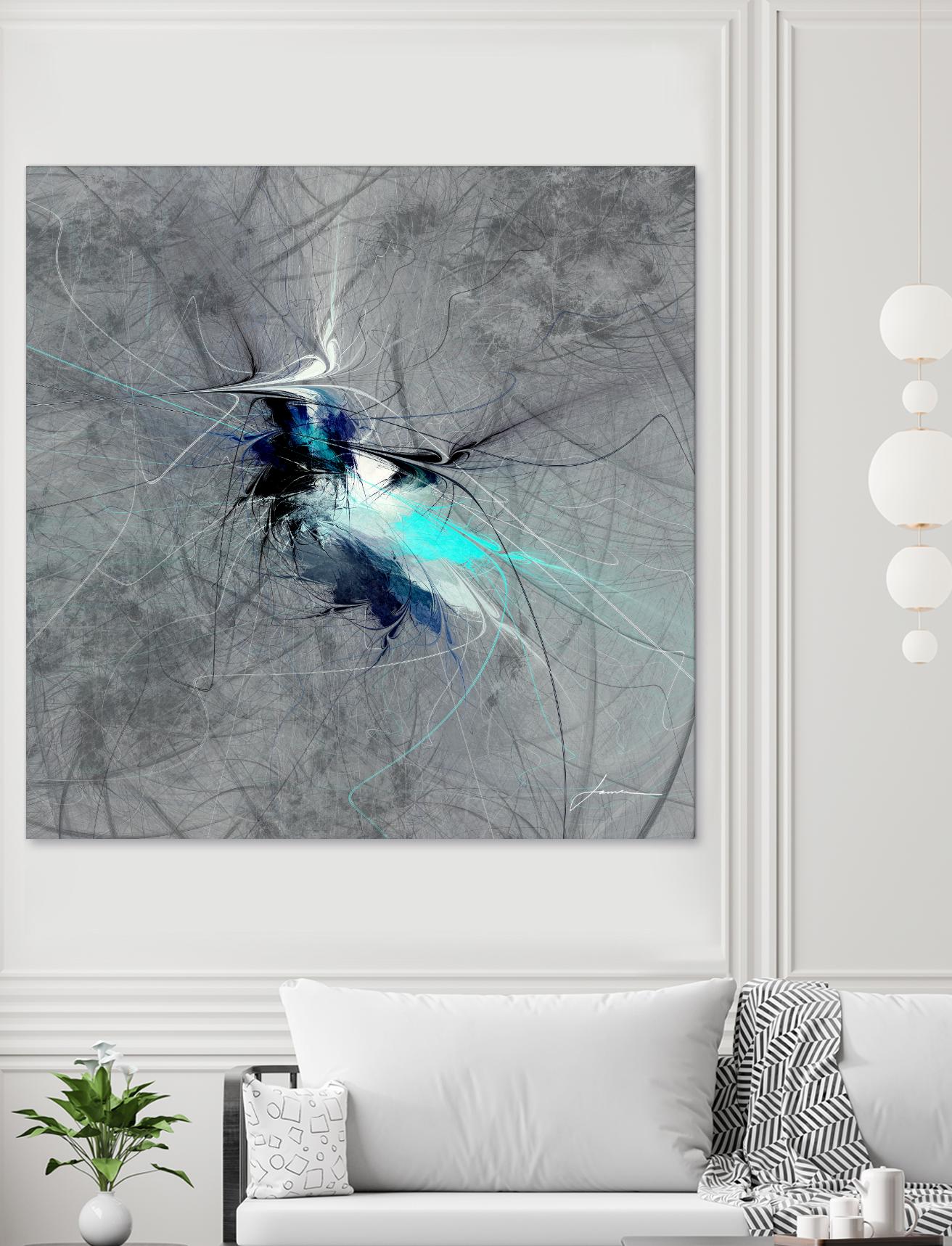 Paint Swirl II by James Burghardt on GIANT ART - blue abstract