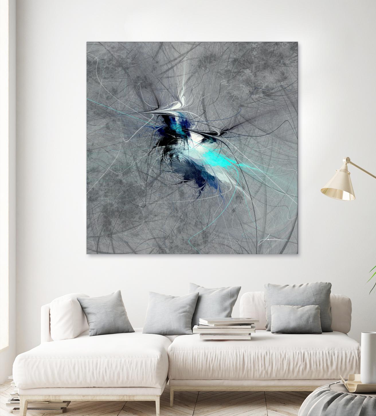 Paint Swirl II by James Burghardt on GIANT ART - blue abstract