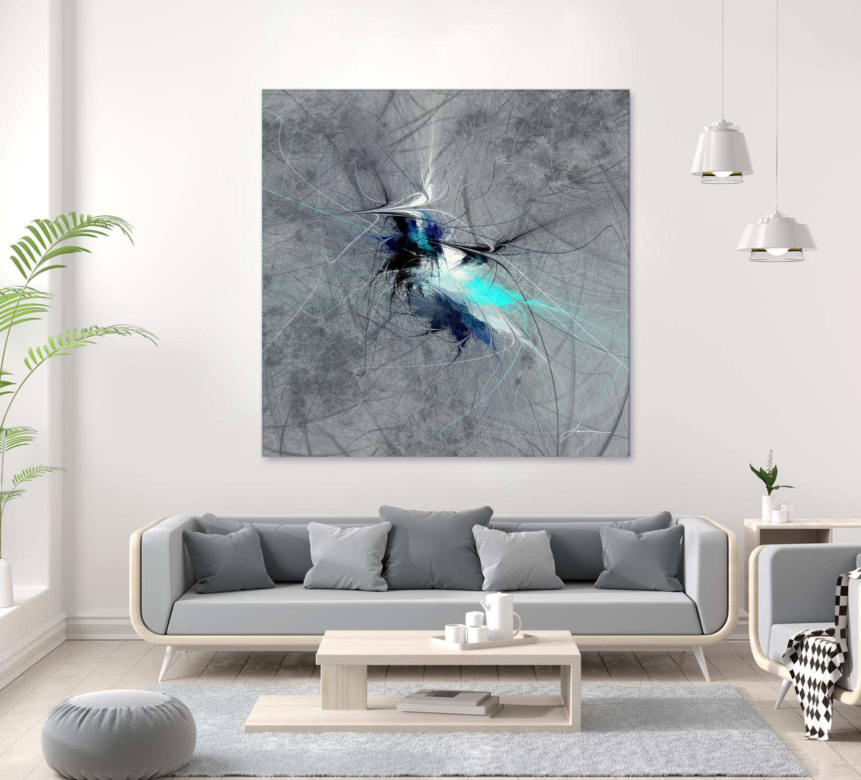 Paint Swirl II by James Burghardt on GIANT ART - blue abstract