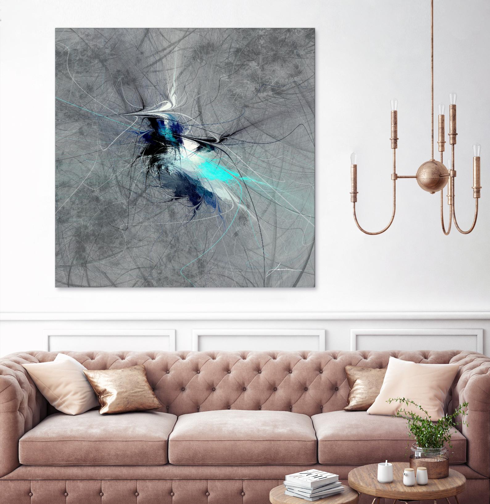 Paint Swirl II by James Burghardt on GIANT ART - blue abstract