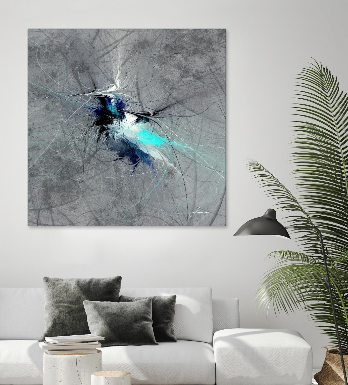 Paint Swirl II by James Burghardt on GIANT ART - blue abstract