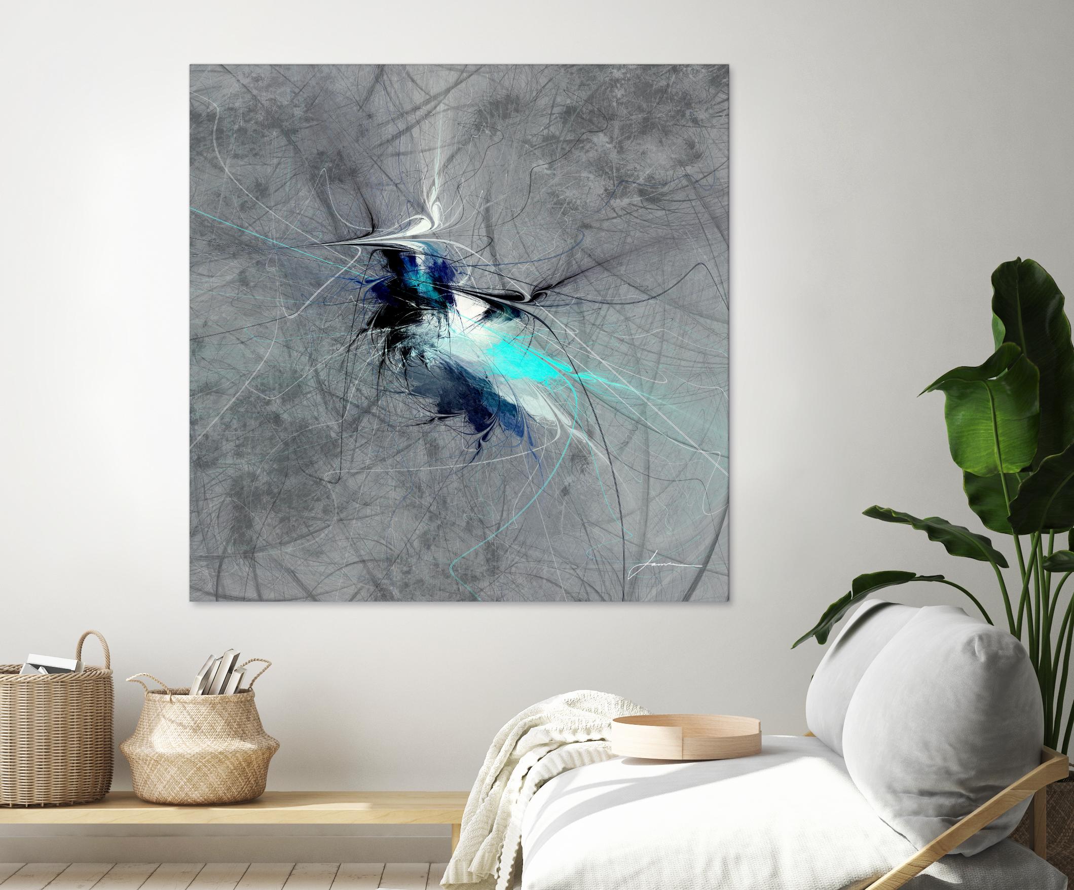 Paint Swirl II by James Burghardt on GIANT ART - blue abstract