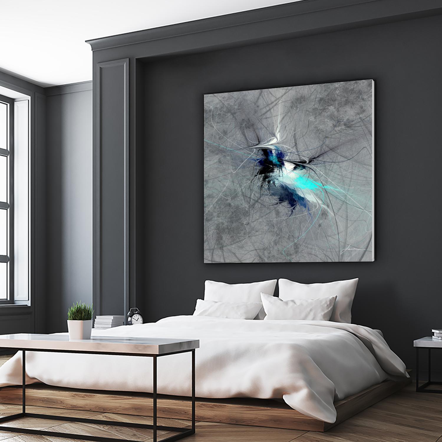 Paint Swirl II by James Burghardt on GIANT ART - blue abstract