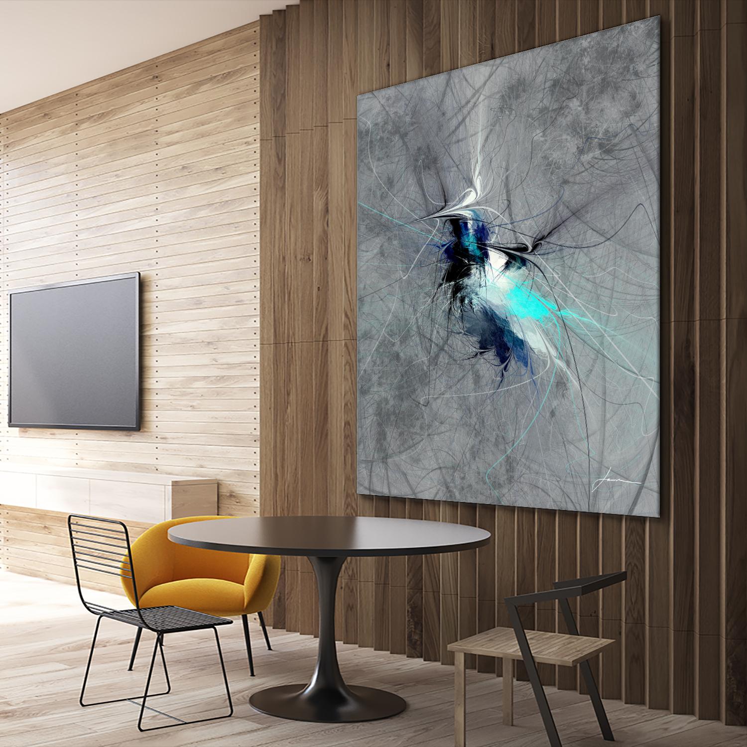 Paint Swirl II by James Burghardt on GIANT ART - blue abstract