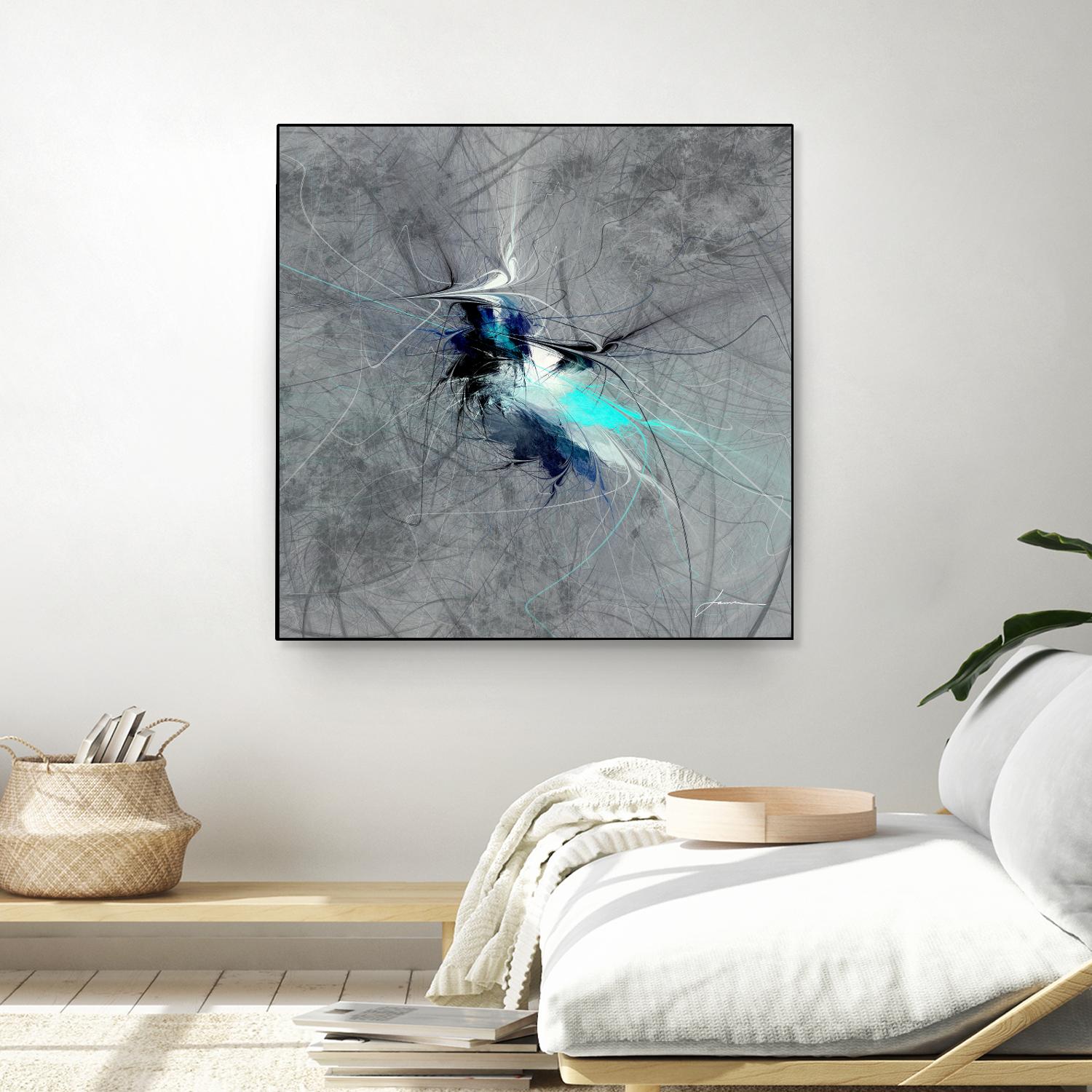 Paint Swirl II by James Burghardt on GIANT ART - blue abstract