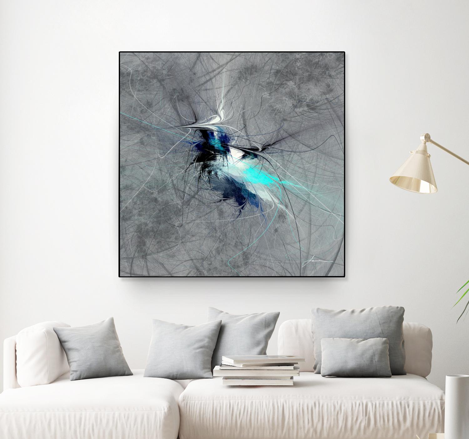 Paint Swirl II by James Burghardt on GIANT ART - blue abstract