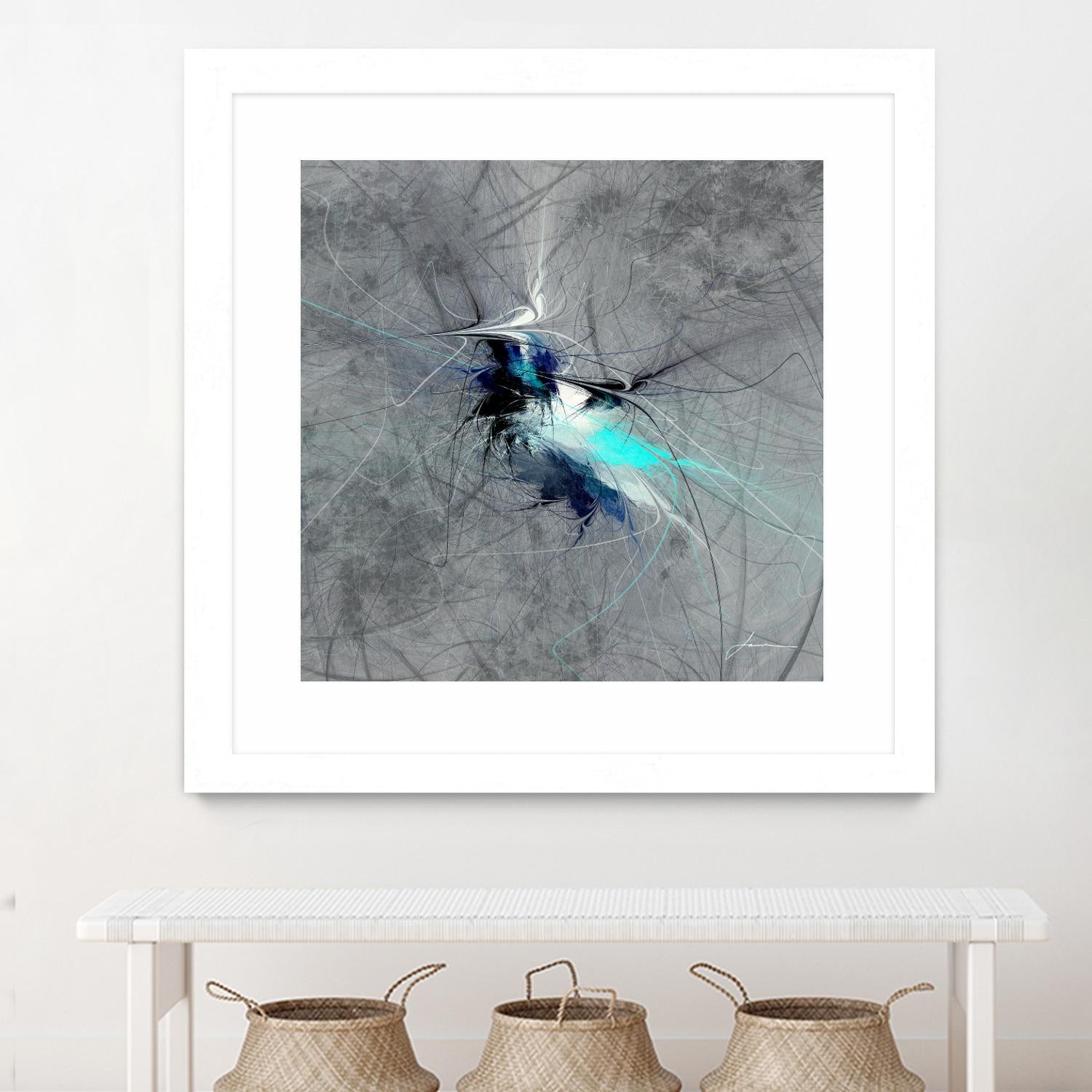 Paint Swirl II by James Burghardt on GIANT ART - blue abstract