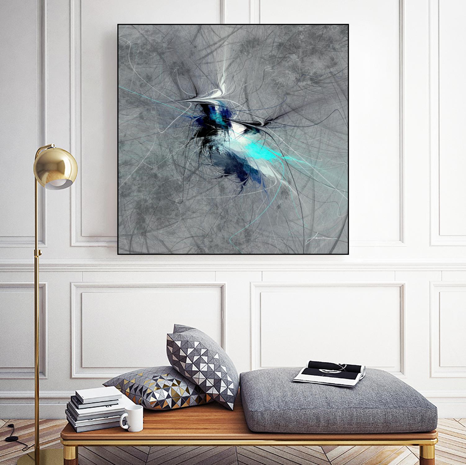 Paint Swirl II by James Burghardt on GIANT ART - blue abstract