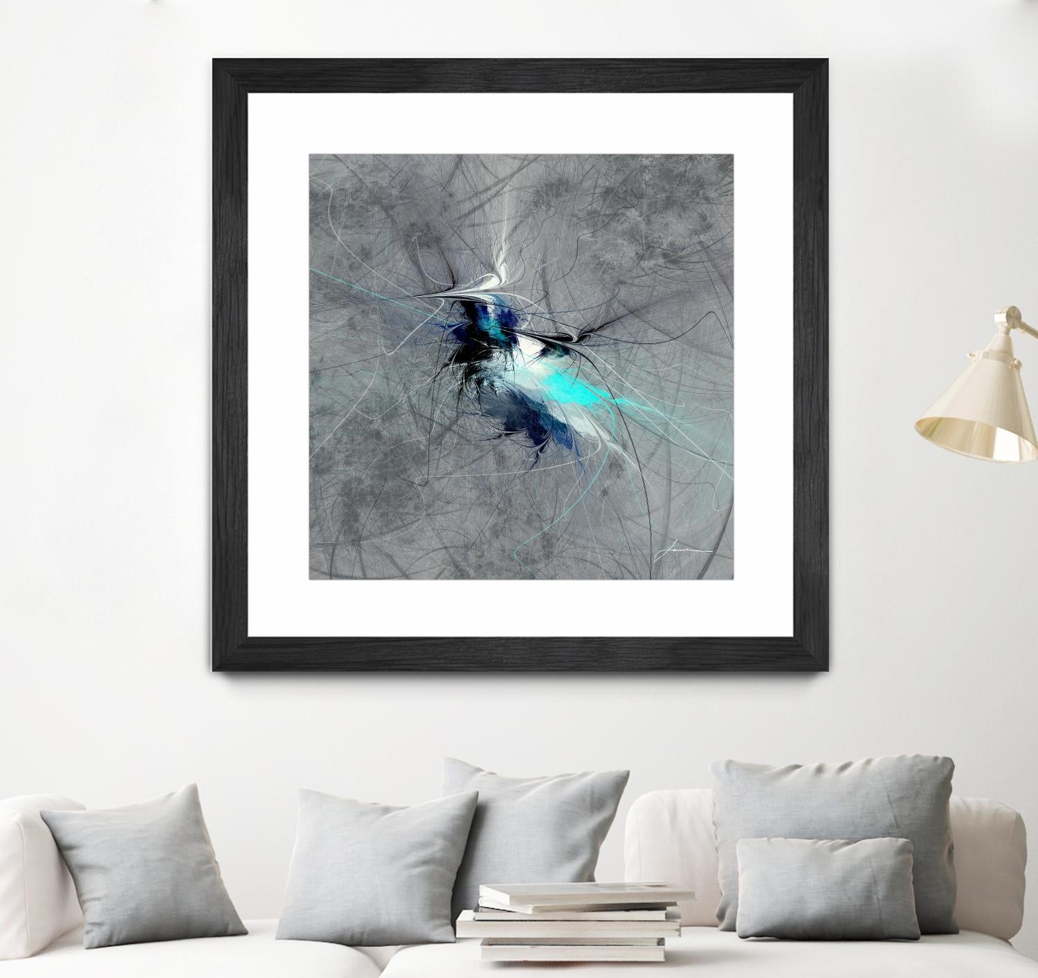 Paint Swirl II by James Burghardt on GIANT ART - blue abstract