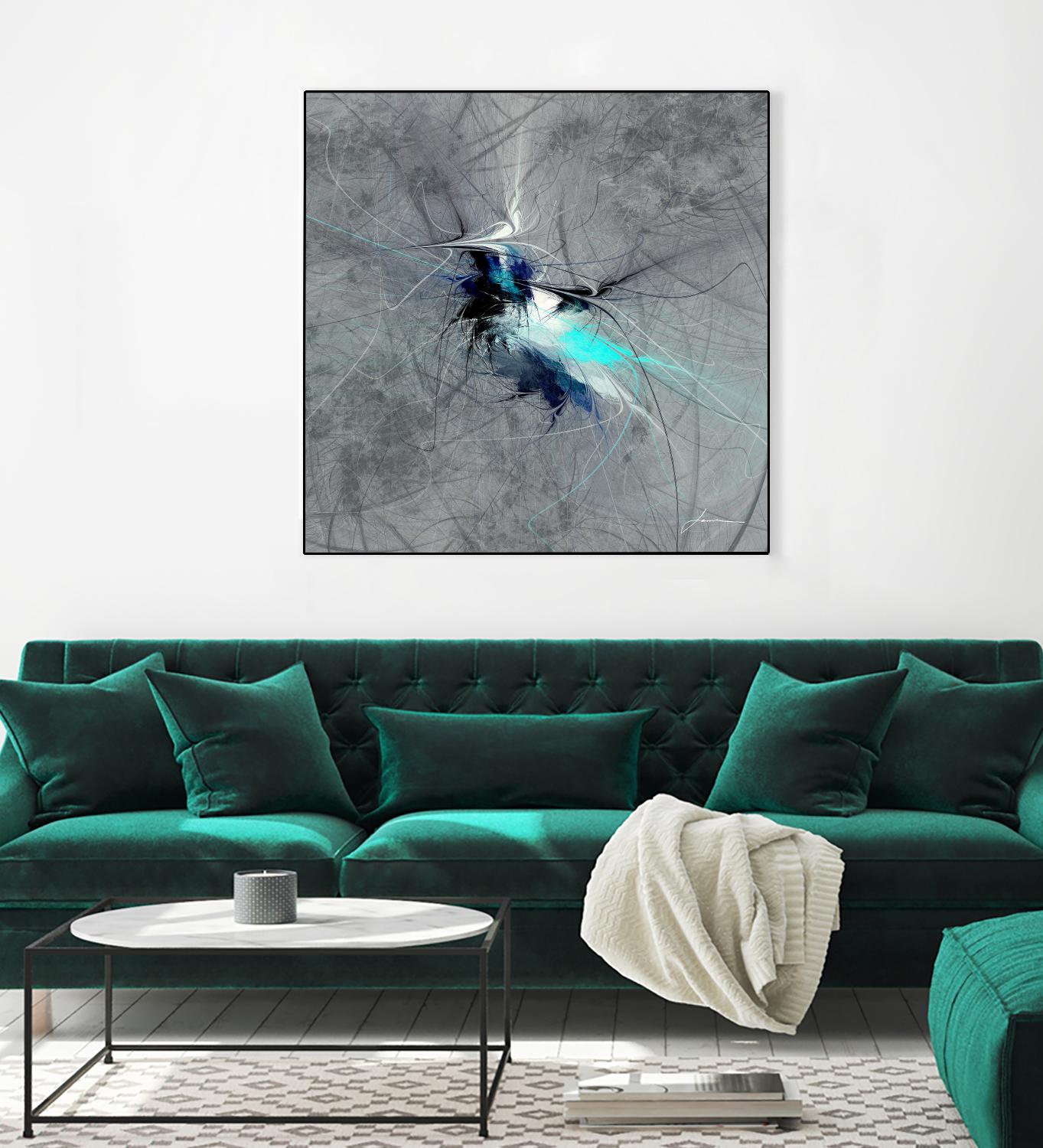 Paint Swirl II by James Burghardt on GIANT ART - blue abstract