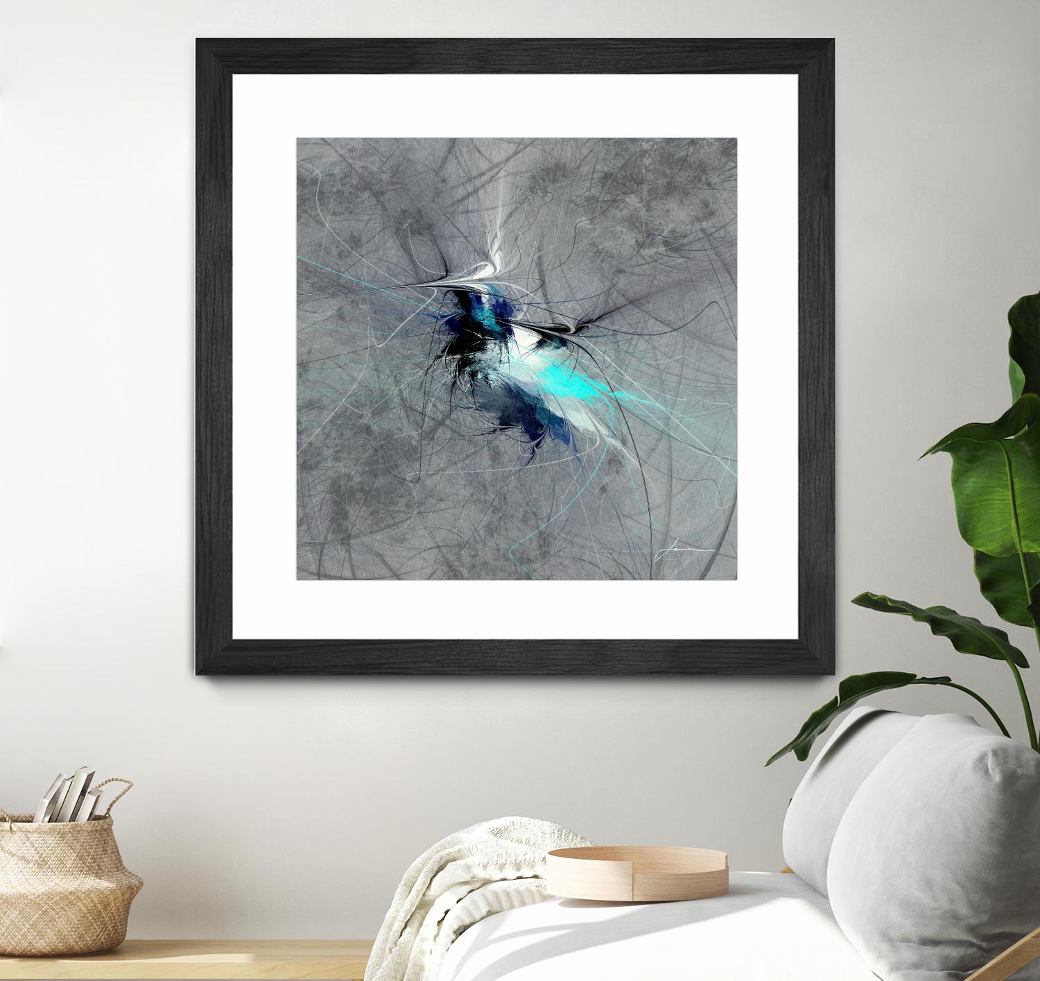 Paint Swirl II by James Burghardt on GIANT ART - blue abstract