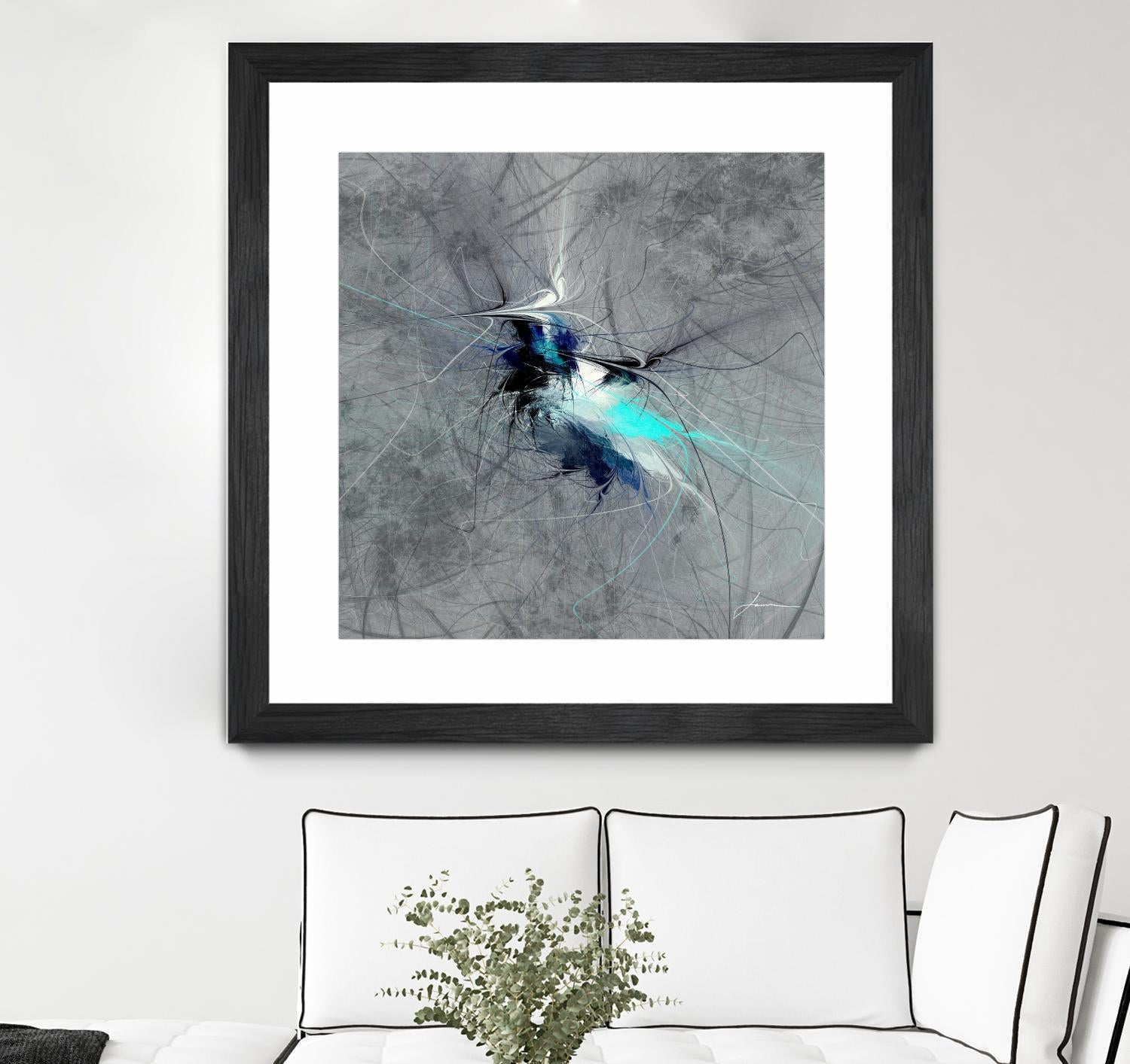 Paint Swirl II by James Burghardt on GIANT ART - blue abstract