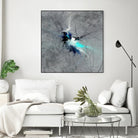 Paint Swirl II by James Burghardt on GIANT ART - blue abstract