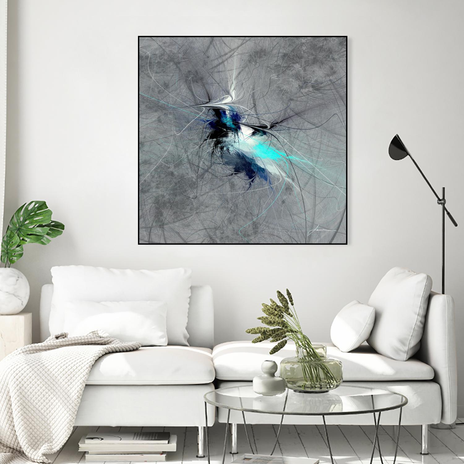 Paint Swirl II by James Burghardt on GIANT ART - blue abstract