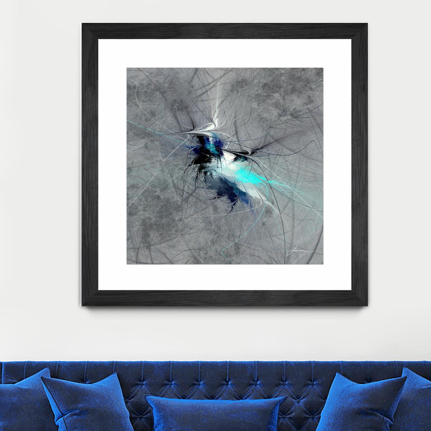 Paint Swirl II by James Burghardt on GIANT ART - blue abstract