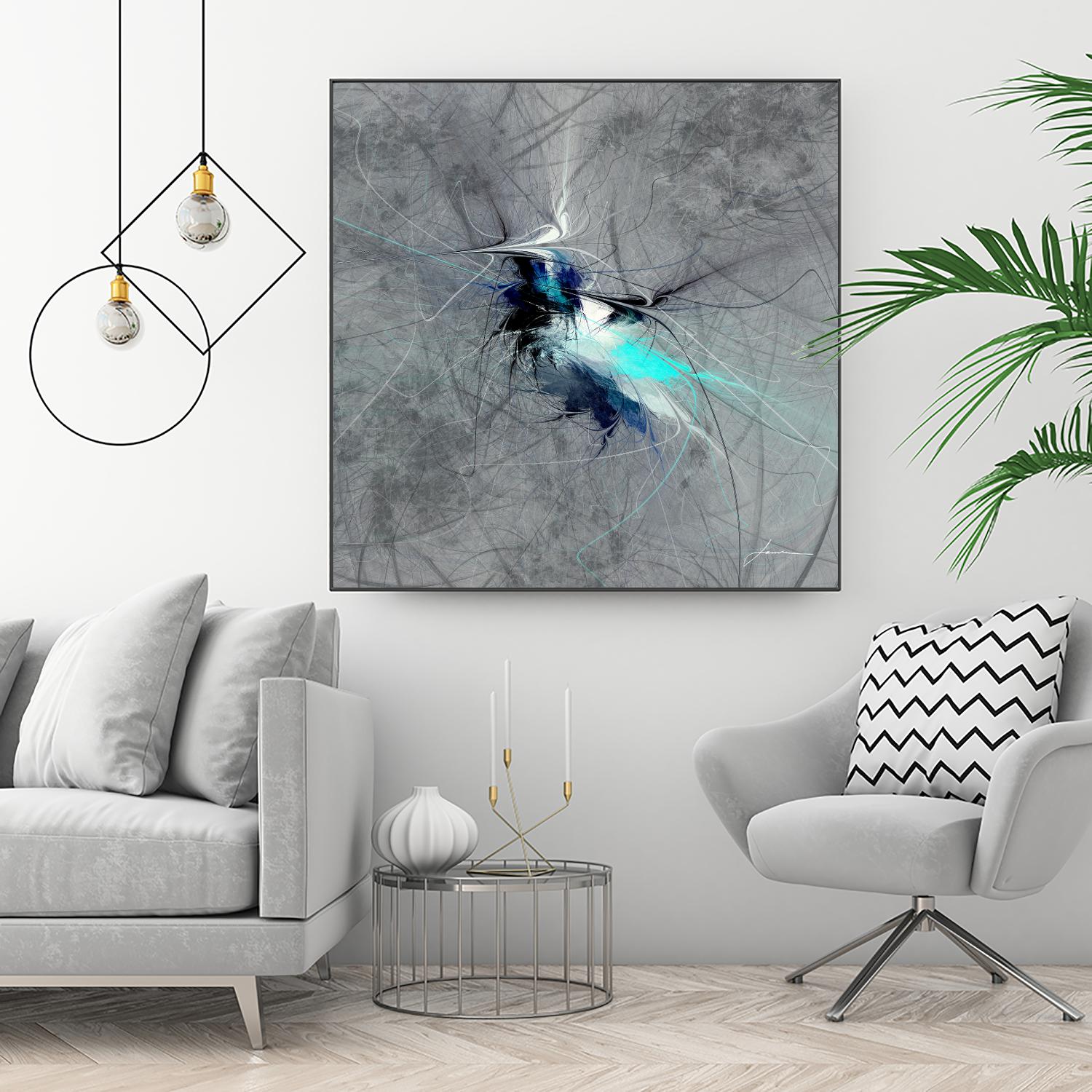 Paint Swirl II by James Burghardt on GIANT ART - blue abstract