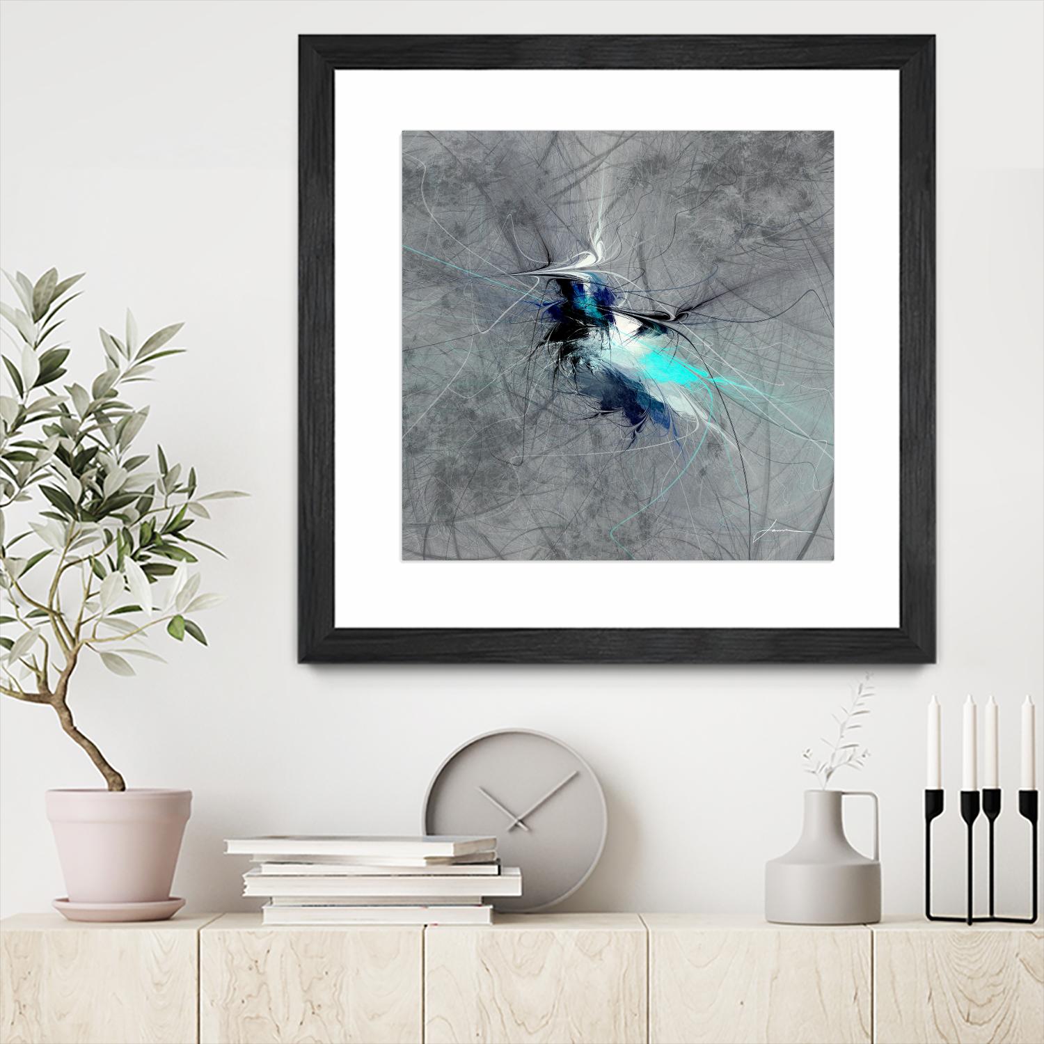 Paint Swirl II by James Burghardt on GIANT ART - blue abstract