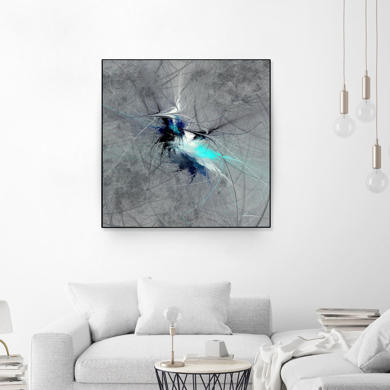 Paint Swirl II by James Burghardt on GIANT ART - blue abstract