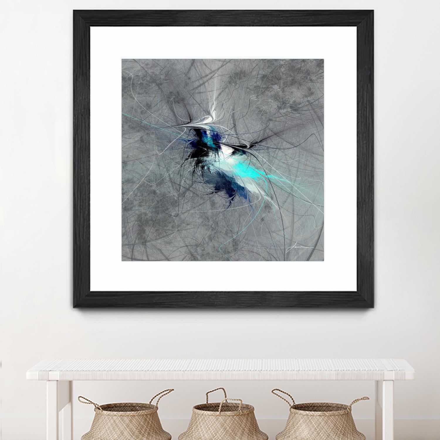 Paint Swirl II by James Burghardt on GIANT ART - blue abstract