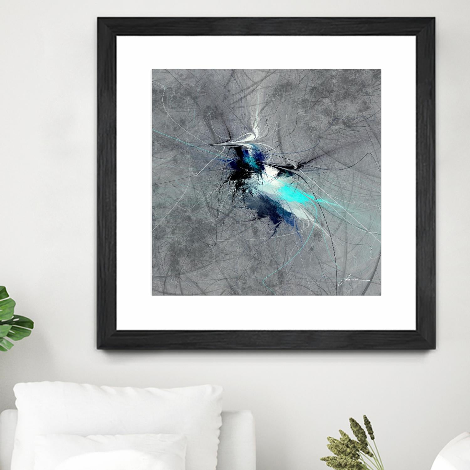 Paint Swirl II by James Burghardt on GIANT ART - blue abstract