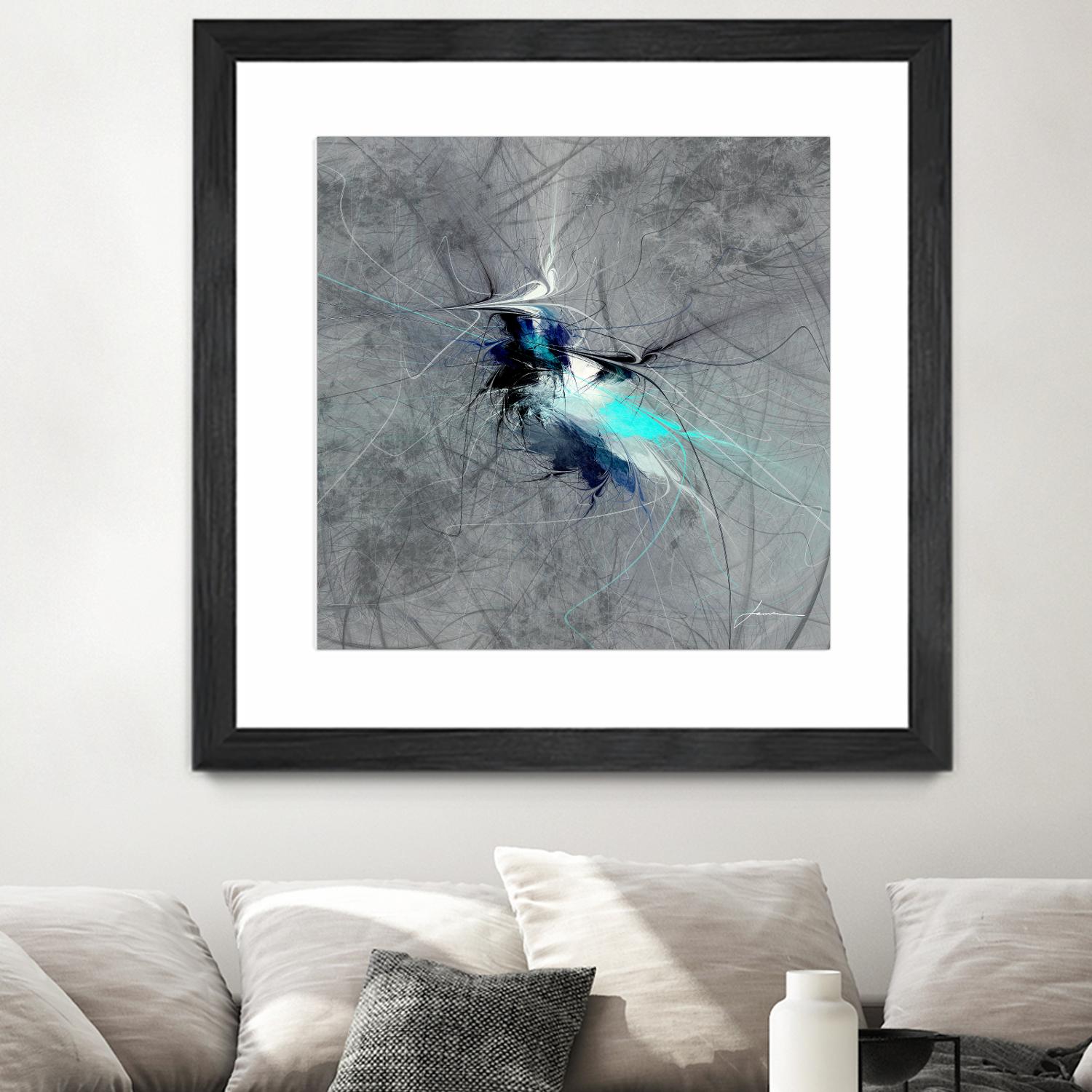 Paint Swirl II by James Burghardt on GIANT ART - blue abstract