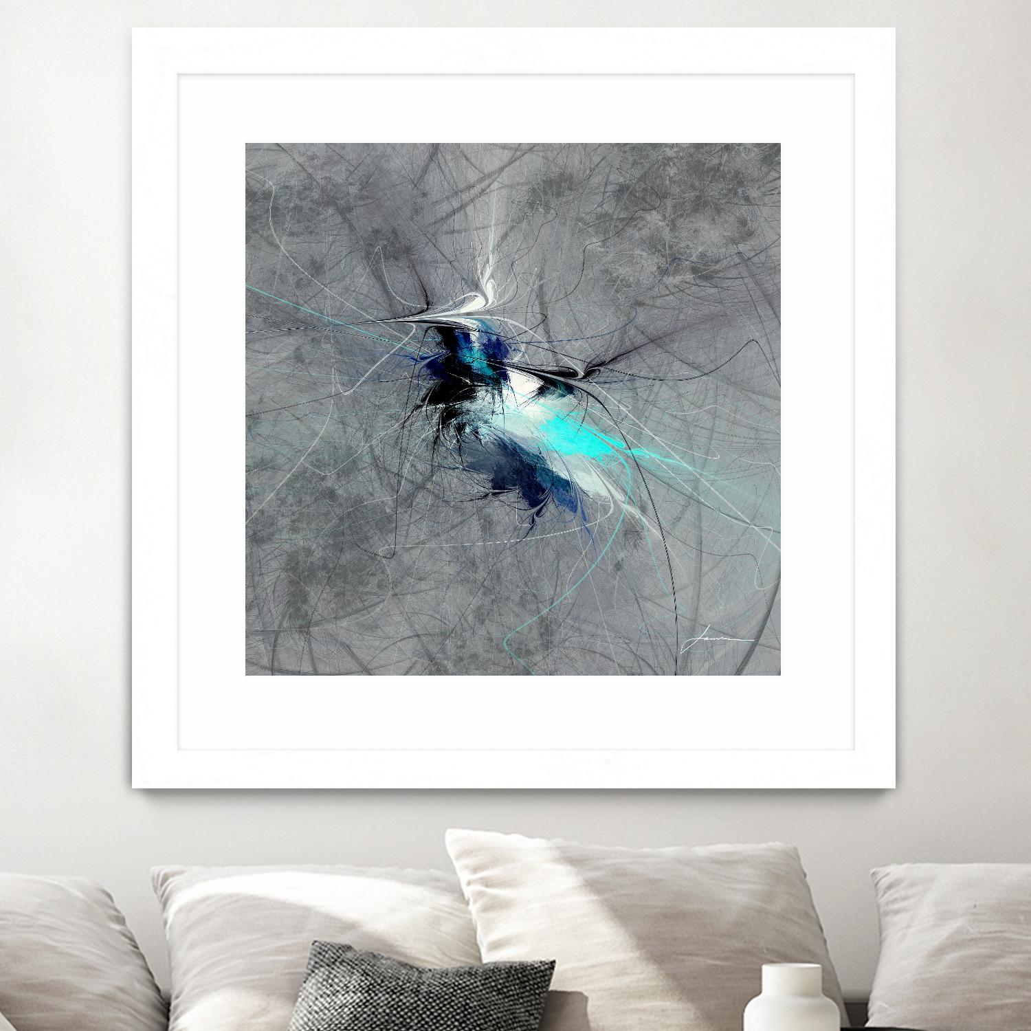 Paint Swirl II by James Burghardt on GIANT ART - blue abstract