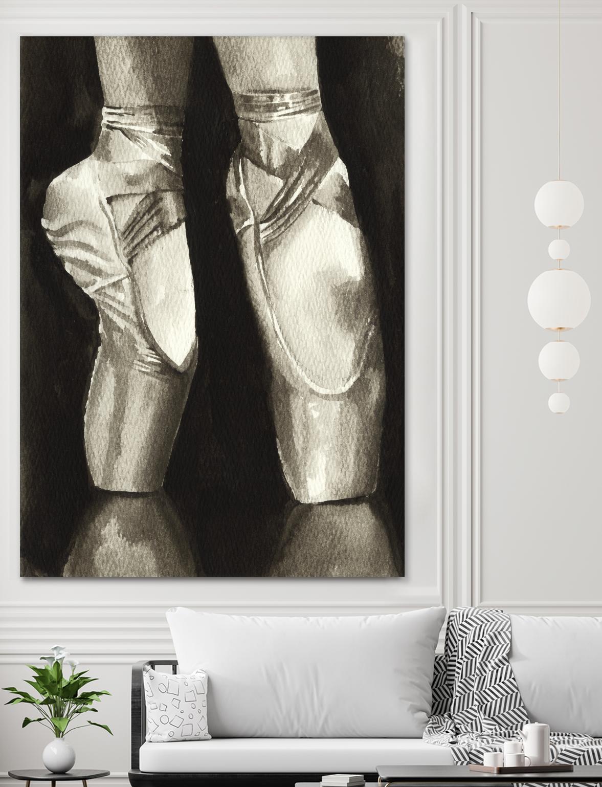 Ballet Shoes II by Grace Popp on GIANT ART - white leisure ballet