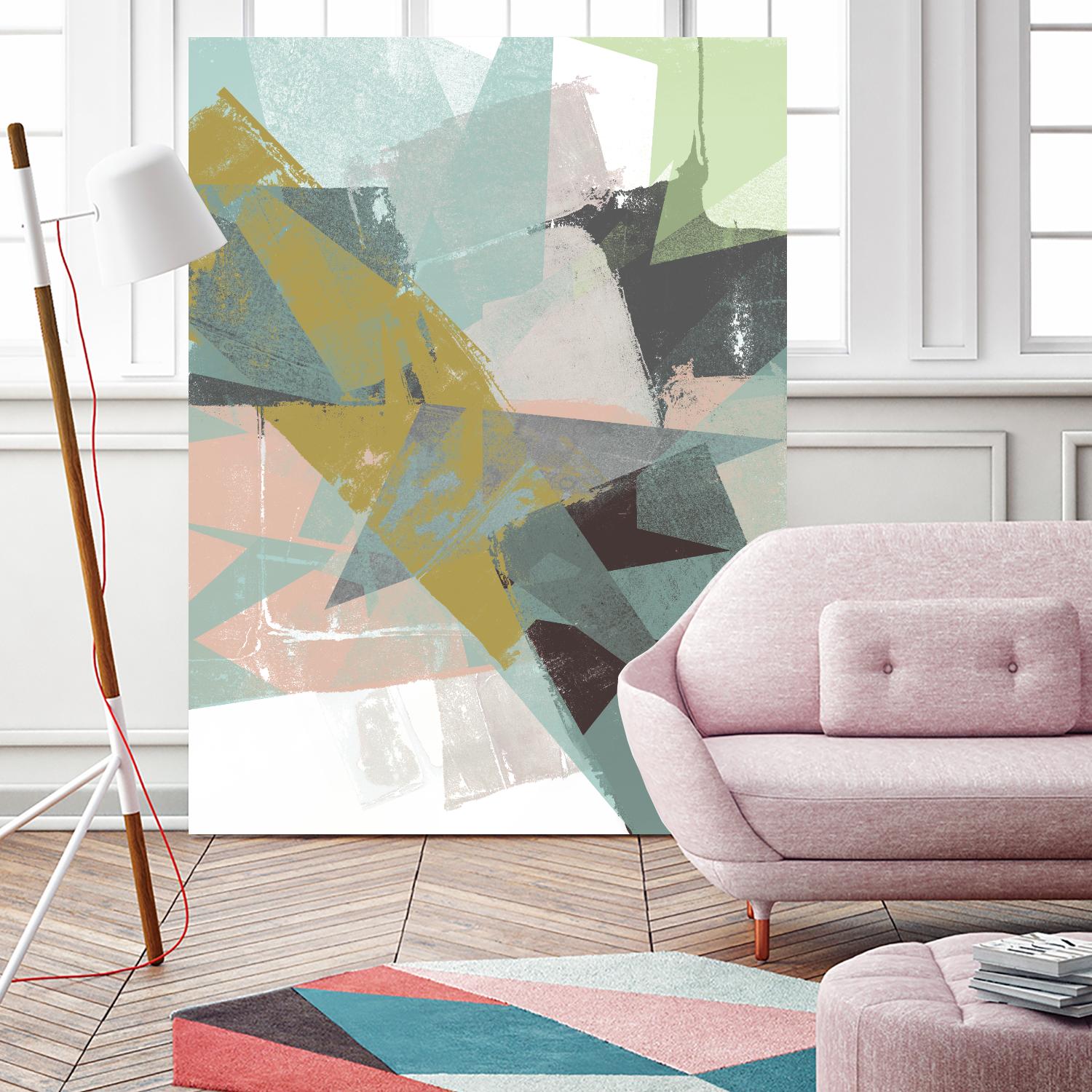 Color Patches I by Jennifer Goldberger on GIANT ART - green abstract