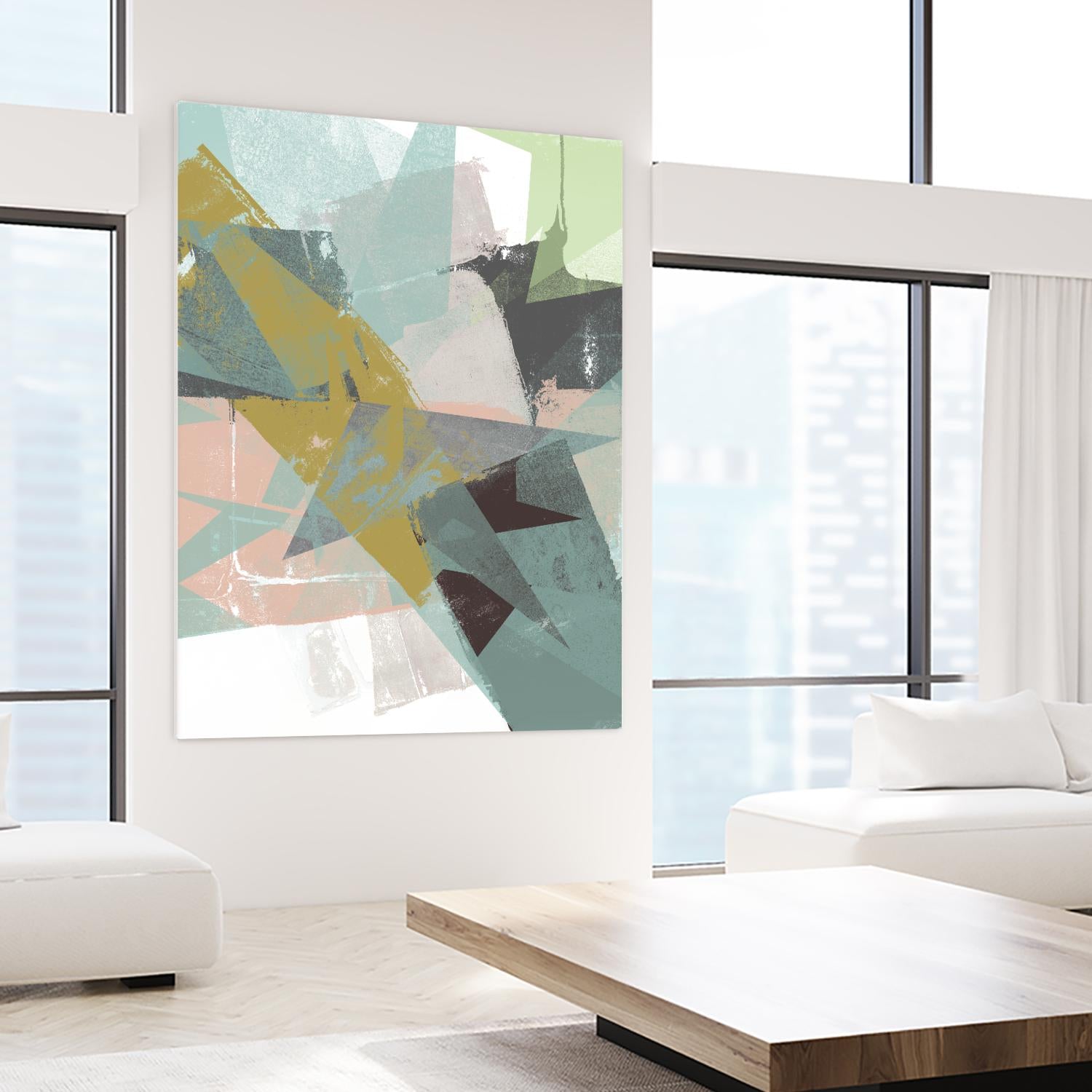 Color Patches I by Jennifer Goldberger on GIANT ART - green abstract