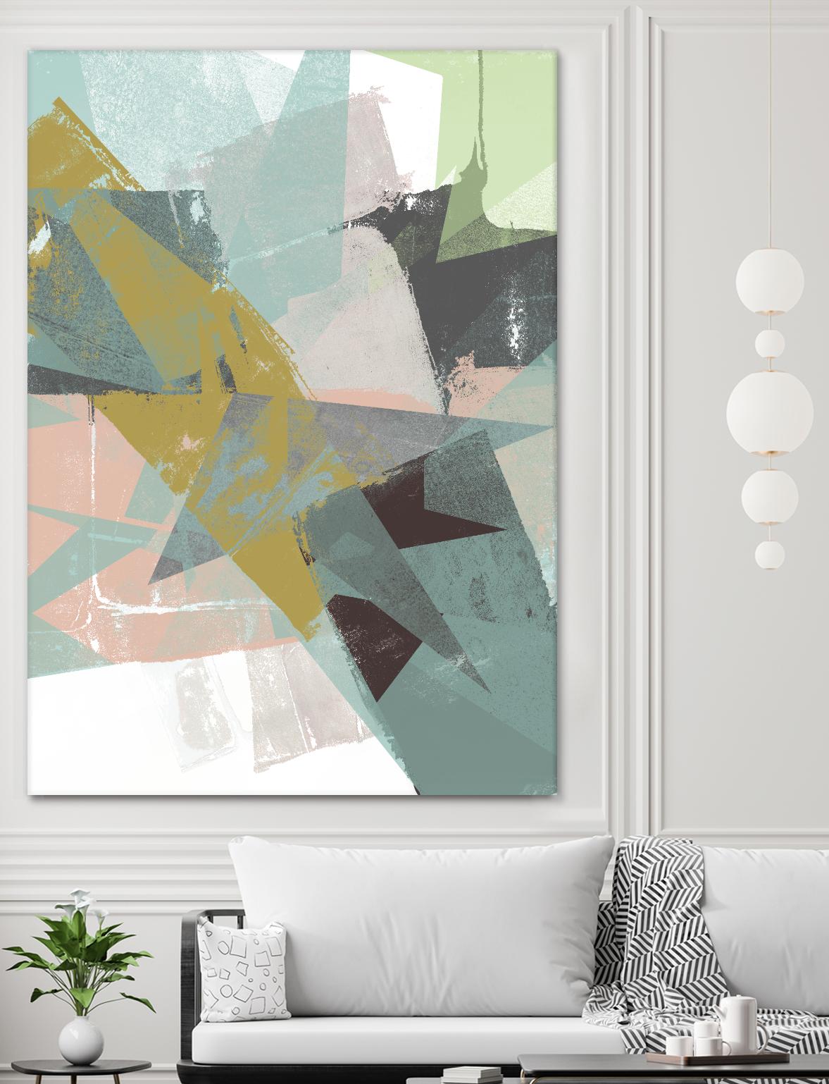 Color Patches I by Jennifer Goldberger on GIANT ART - green abstract