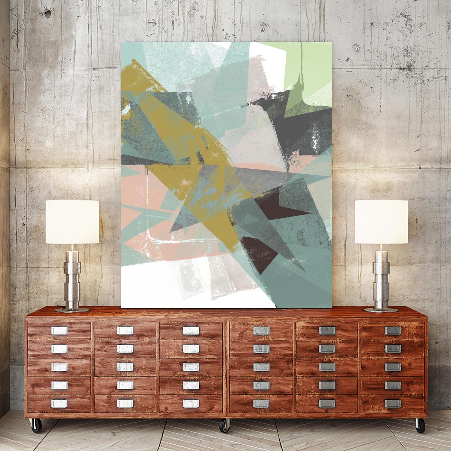 Color Patches I by Jennifer Goldberger on GIANT ART - green abstract