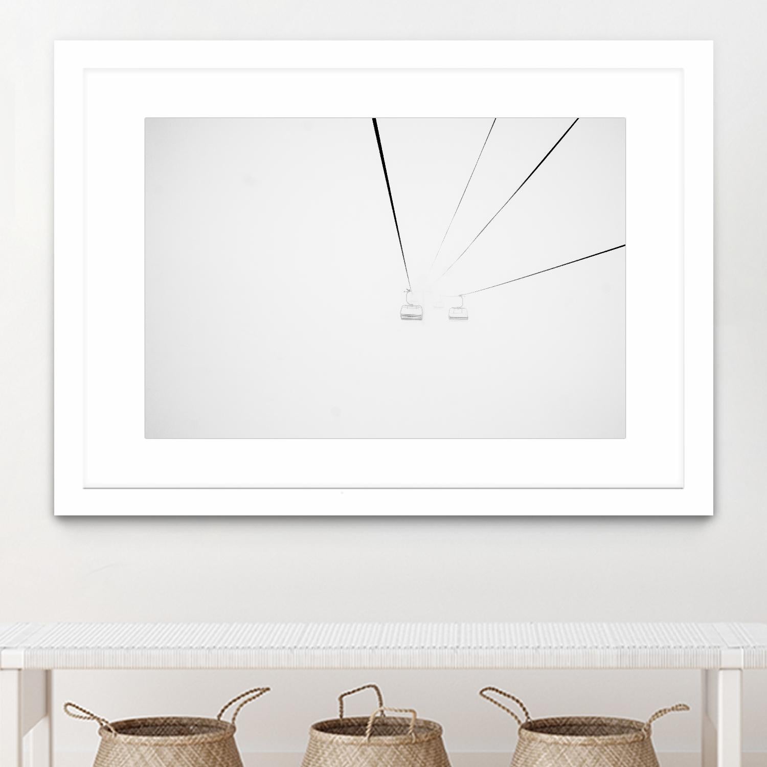 Chair Lift by Pexels on GIANT ART - white black and white