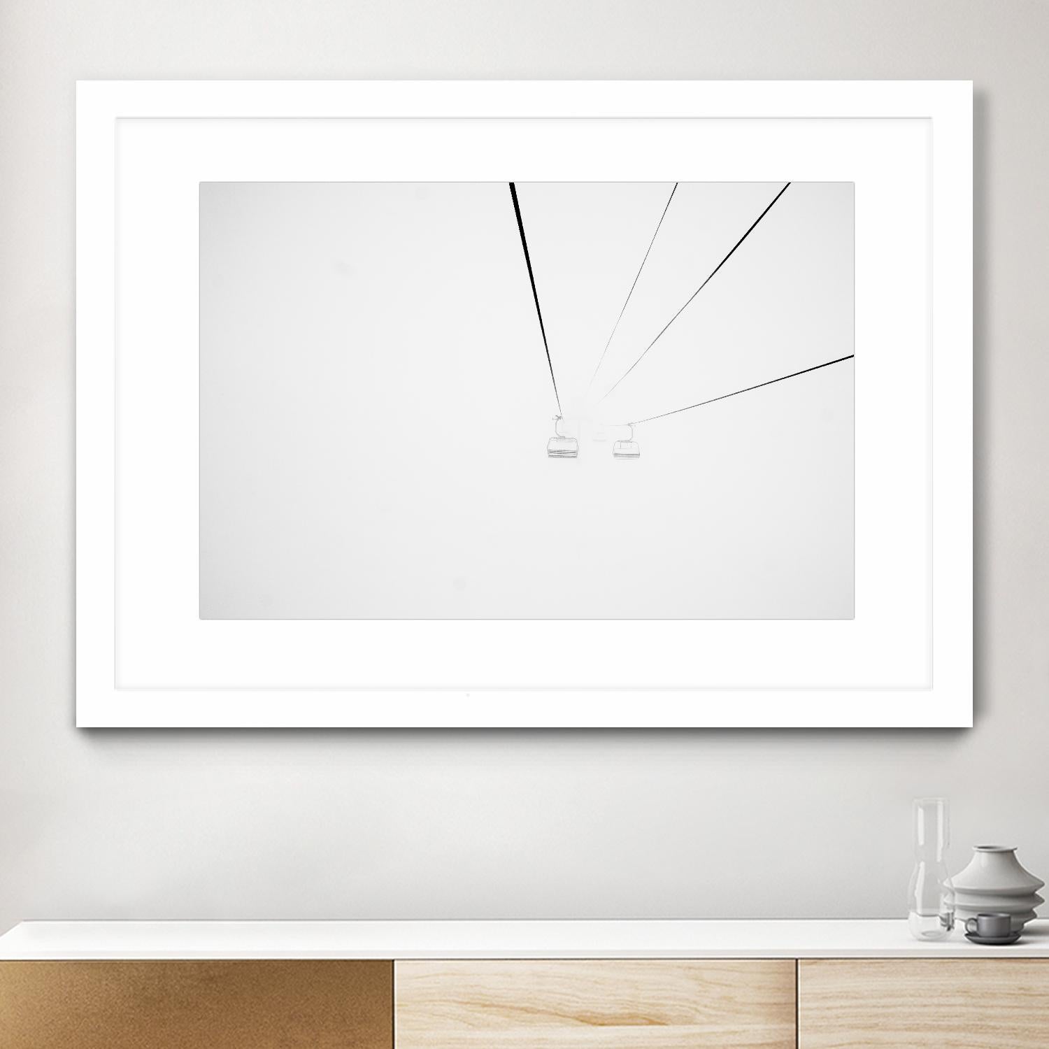 Chair Lift by Pexels on GIANT ART - white black and white