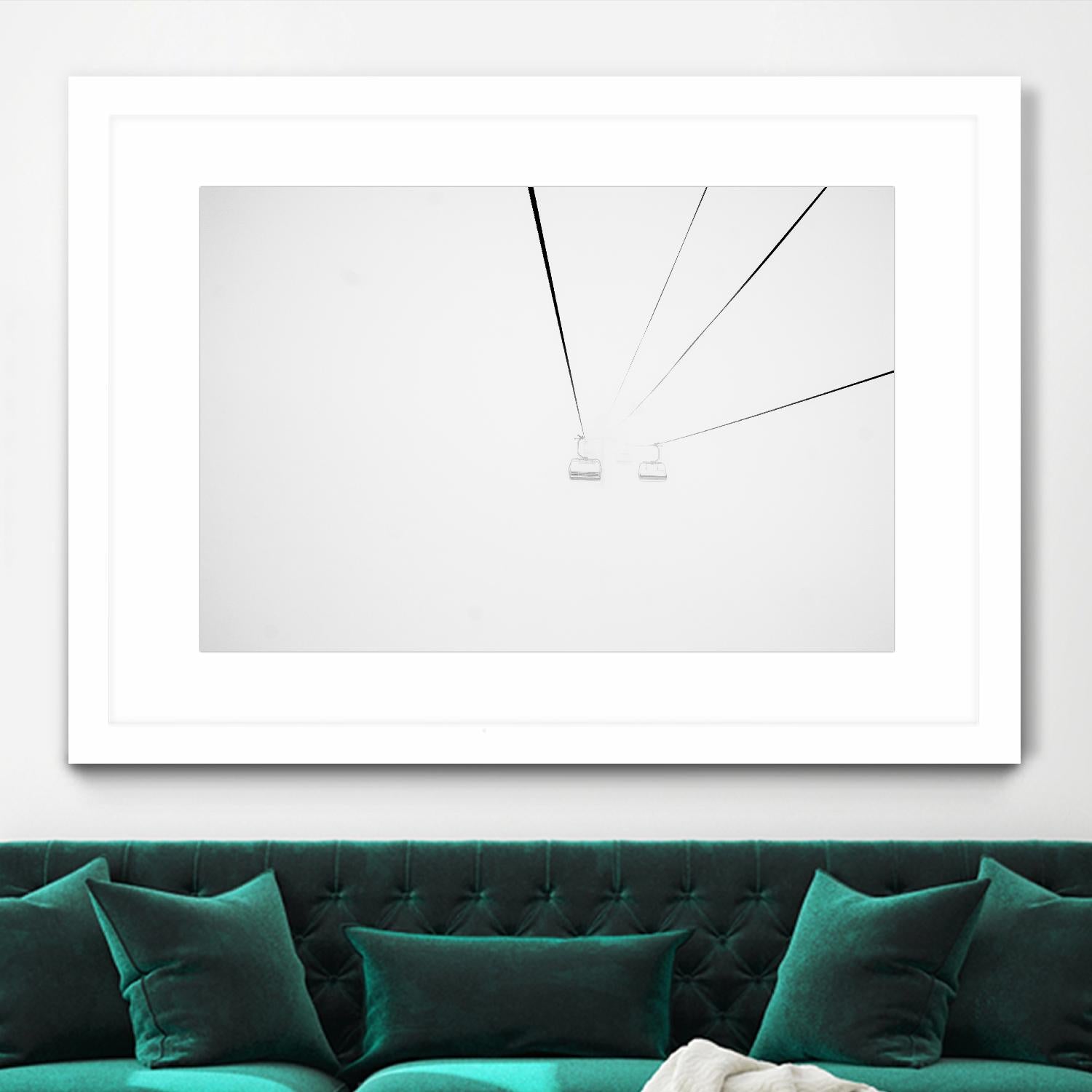 Chair Lift by Pexels on GIANT ART - white black and white