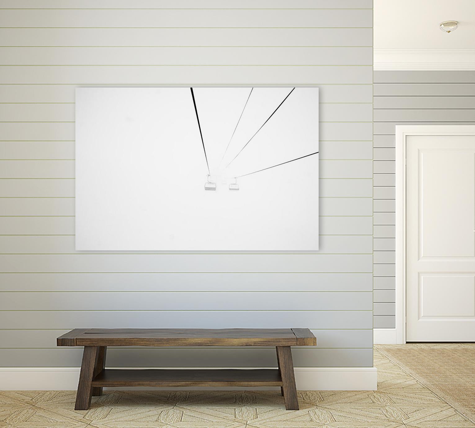 Chair Lift by Pexels on GIANT ART - white black and white