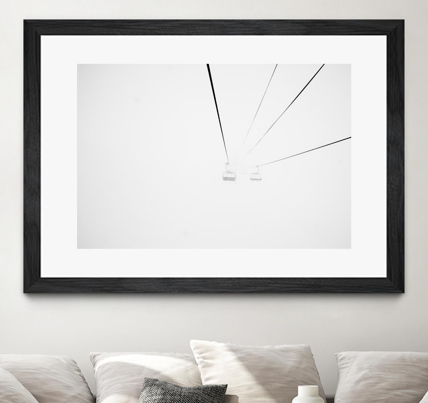 Chair Lift by Pexels on GIANT ART - white black and white