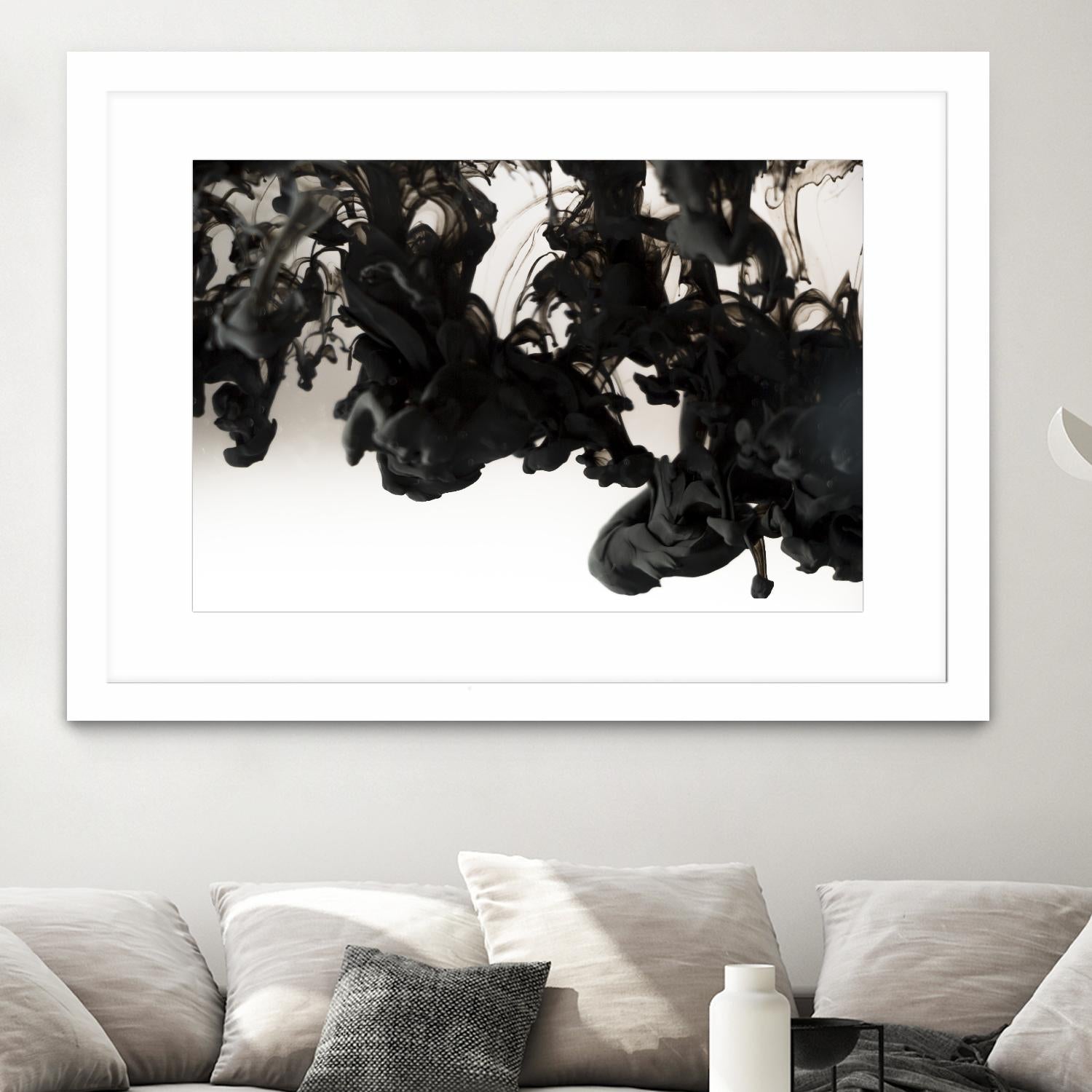 Black smoke by Pexels on GIANT ART - white abstract