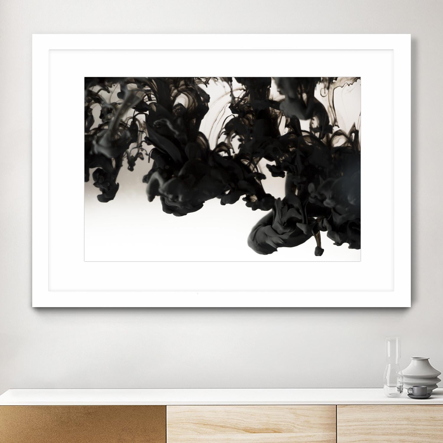 Black smoke by Pexels on GIANT ART - white abstract