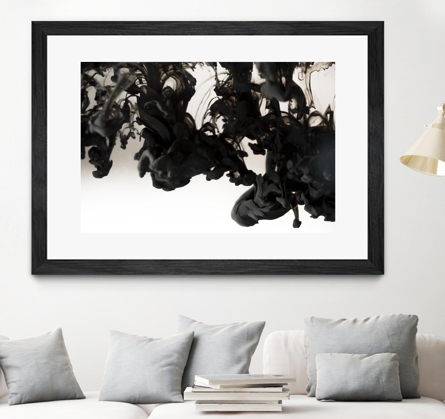 Black smoke by Pexels on GIANT ART - white abstract