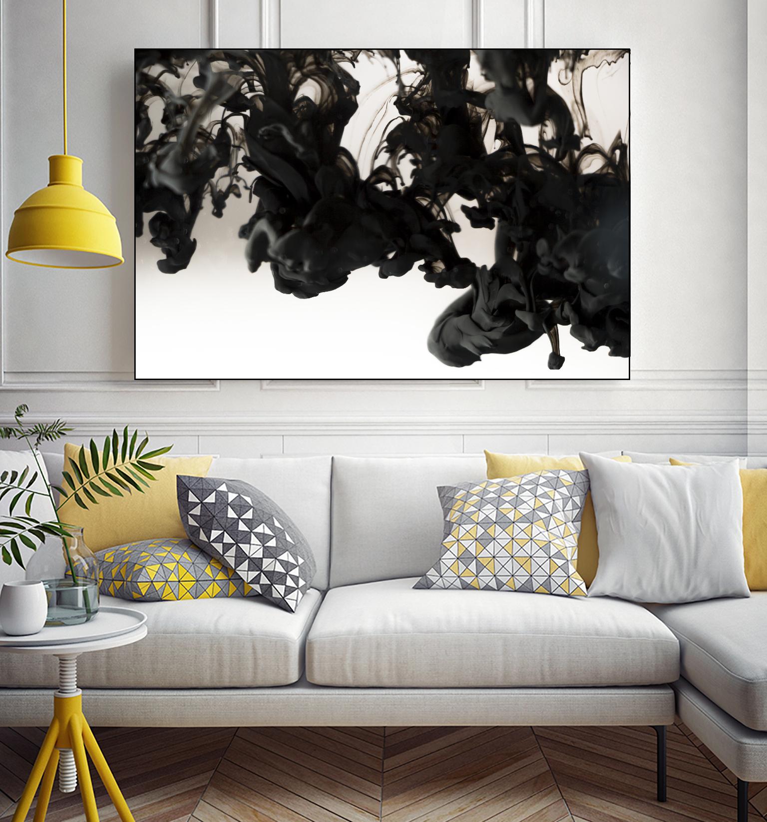 Black smoke by Pexels on GIANT ART - white abstract