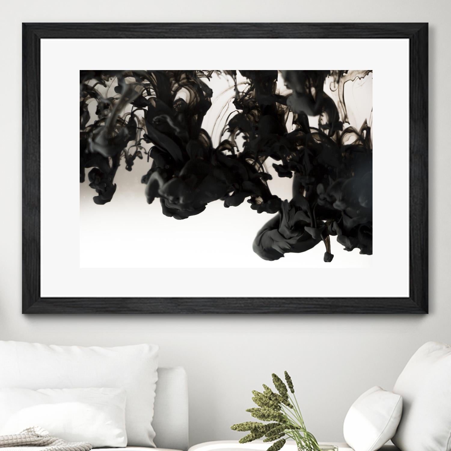 Black smoke by Pexels on GIANT ART - white abstract